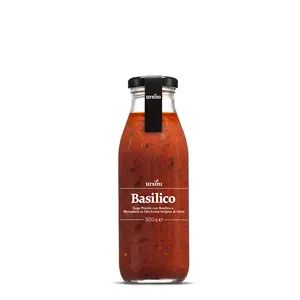 Italienische Tomatensauce mit Basilikum in Flasche 500 ml