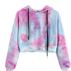 Sudadera corta con capucha para mujer, conjunto de Sudadera corta de manga larga oversize, venta al por mayor - Product Image 1