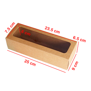 Bao Bì Giấy Kraft Tùy Chỉnh Mini Macaron Thực Phẩm Bánh Kẹo Bánh Quy Snack Loại Ngăn Kéo Lưu Trữ Hộp Ủng Hộ Với Cửa Sổ Trong Suốt - Product Image 6