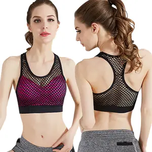 2021 Hot Sale Breathable Mesh Quick Dry Seamless Yoga Sport Bras Running Woman Fitness Bra