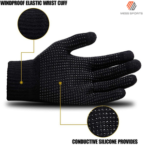 MESS SPORTS Unisex Windproof <b>Warm</b> Checked Cotton Thermal for Screen Winter <b>Gloves</b> for Driving Low Price - Product Image 2