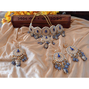 Meenakari-collar con cuentas de piedra para mujer y niña, gargantilla de diseño nupcial tradicional, estilo indio, a la última moda - Product Image 3