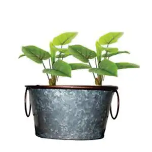 New Arrival Handcrafted Galvanized Metal Planter Bucket for Planting Pots high Quality Products for Home and Garden Use