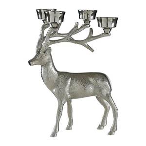 Porte-bougie en forme de cerf, finition argentée, pour la décoration de la maison, pour Noël, exportateur en gros dans le monde entier - Product Image 5