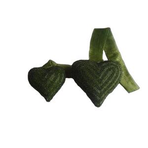 Venta caliente de cuentas de vidrio en forma de corazón verde oscuro para adorno de árbol de Navidad disponible en todos los colores y tamaños - Product Image 1