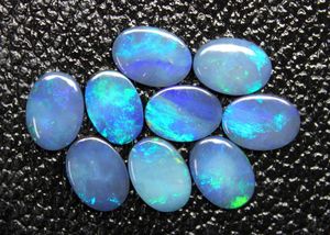 Pierre précieuse australienne naturelle de forme ovale de cabochon d'opale de doublet taille 10X14MM - Product Image 5