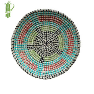 Plaque de jonc de mer vintage de haute qualité avec tenture murale en plastique à prix économique - Product Image 1