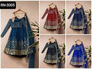 Lehengacholi-vestido de novia con borde pesado, ropa de fiesta de trabajo, bordado pesado, Wera, Lehenga Choli - Product Image 2