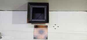 Urna de cremación con grabado de pata de Mascota, suministros funerarios de aluminio marrón, Brassworld, India - Product Image 4