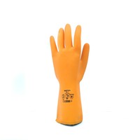 Gants de sécurité Eldiven doux et confortables en caoutchouc naturel orange, doublés de coton, antidérapants, imperméables, élastiques, pour la maison