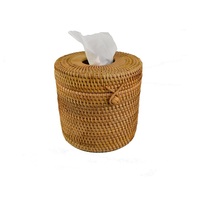 Boîte à mouchoirs en rotin naturel, porte-mouchoirs décoratif, en vrac, écologique, durable, artisanat fait à la main du Vietnam