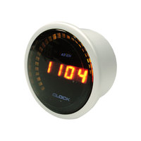 Reloj Digital AMBER de 52 mm para Automóviles de Competición, con 30 Luces LED Externas, Modo de 24 Horas