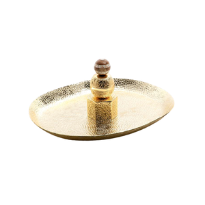 Bandeja de mármol para servir alimentos con asas de hierro Bandeja para servir té café de primera calidad para proveedor mayorista - Product Image 2