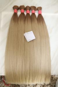 100% Raw Vietnamese Hair Hot Trend 2023 Most Popular Human Hair Bulk Color #12c/613c Silver Color Wig Vendor - Product Image 2