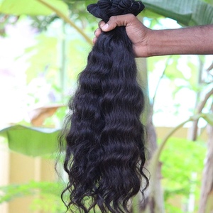 Extensions de cheveux humains vierges indiennes brutes non traitées Remy Temple, fabricant, double trame machine, toutes les couleurs JAE - Product Image 1