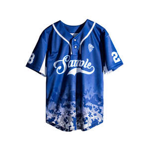 Maillot de baseball à sublimation personnalisée pour homme Tissu en maille ample Logo OEM Maillot de baseball personnalisable en polyester respirant - Product Image 1