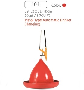 104 Bebederos y Comederos Plegables de Plástico Resistente para Mascotas, Tipo Pistola, Automáticos para Aves de Corral, con Colgador, de Grado Alimenticio y Ligeros - Product Image 2