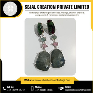 925 Sterling Silver Gemstone <b>Handmade</b> <b>Earring</b> - Product Image 2