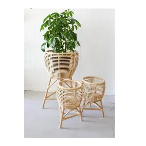 Wholesale Cheap Price Biodegradable Eco Friendly Natural Bamboo Plant Pot Planter Holder from Vietnam Best Supplier