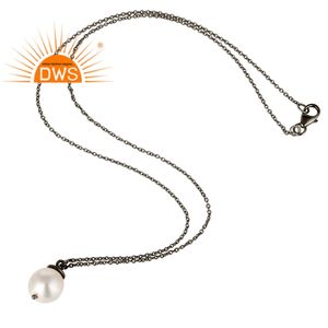 Pendentif en pierre de perle blanche naturelle de haute qualité 2026 pour femmes, fabricant de bijoux - Product Image 3