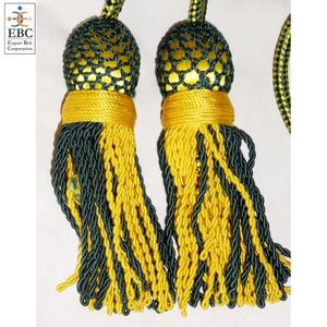 Seda viscosa Banner borla cordón OEM gaita Bugle Banner bandera cuerdas cincture cuerdas religiosas en colores y tamaños personalizados - Product Image 3