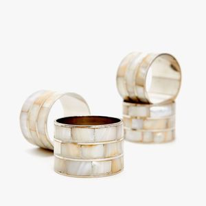 Mother of Pearl Napkin Ring Dinner <b>Tableware</b> Customized Size Shiny Mother of Pearl Napkin Ring Farmhouse for Sale - Product Image 5