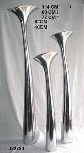 แจกันดอกไม้ทรงถ้วยรางวัลทำจากอะลูมิเนียมหล่อรีไซเคิล พร้อมหูจับคู่ สำหรับตกแต่งบ้าน แจกันโลหะ - Product Image 6