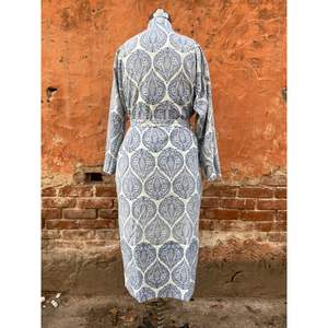 <b>Kimono</b> Style Bathrobe Indian Printed Reversible Maxi Wholesale Hippie Long Robe Sleepwear Women's Nighty Gown - Product Image 5