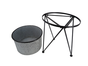 Firecore — jardinière de table en métal galvanisé, plateau avec support - Product Image 3