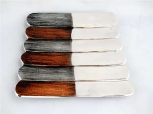 Assiette de charge élégante Marteau en aluminium Assiettes rectangulaires personnalisées Assiettes de service Plateau de service Impression de logo personnalisé - Product Image 4