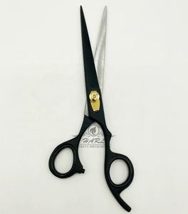 Tijeras de peluquero, tijeras de corte de pelo profesionales de Color negro, 6,5 pulgadas con logotipo personalizado, tijeras de hoja de corte ajustables - Product Image 1