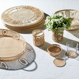 Manteles Individuales de ratán hechos a mano para decoración, manteles individuales artesanales de algas marinas, posavasos, proveedor de Vietnam, gran oferta - Product Image 3