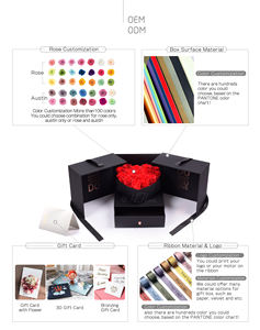 هدايا عيد الحب وعيد الأم والتخرج، زهور تزيينية تبدو حقيقية عند اللمس، تدوم لمدة 3-5 سنوات، صندوق ورد محفوظ دائم - Product Image 6