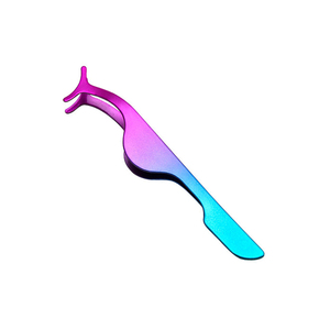 Private Label Stainless Steel Twezzers False <b>Eyelash</b> Tweezers <b>Applicator</b> Custom Logo Bulk Strip Eye Lash Twizzers Laah Tweezers - Product Image 1