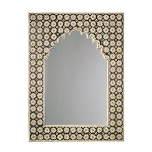 Style moderne de luxe indien fait à la main incrustation d'os cadeau décoratif mural cadre de miroir nouveau style antique décor à la maison fournisseur indien - Product Image 1