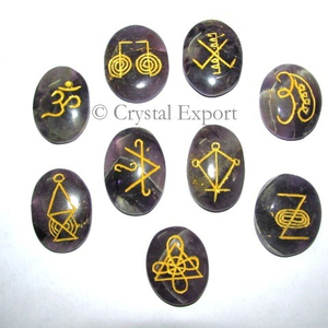 Kruna-Set de Reiki y amatista en forma ovalada, pedido en línea para Kruna, Set de amatista ovalada - Product Image 1
