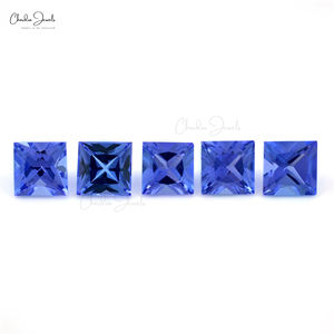100% Natural Tanzanite 4mm Square Cut Calibrated Gemstone for Ring Jewelry Making Fine Cut Loose Gemstones Wholesaler Supplier - Product Image 4