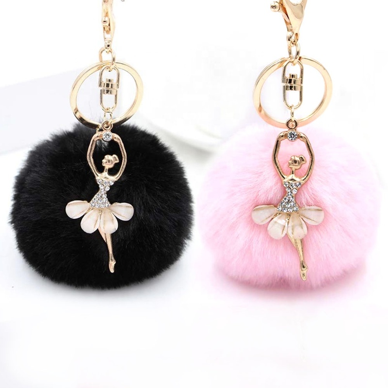 Factory Korean Styles Keyring Women Fluffy