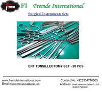 Ensemble de 20 pièces de chirurgie ORL pour amygdalectomie Fourniture de soins de santé essentiels