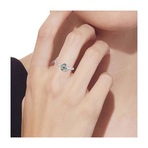 Bague de fiançailles en pierre d'améthyste verte naturelle en argent massif 925, anneau couronne oxisée, vente en gros - Product Image 5