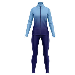 Chándal liso de dos piezas para mujer, chándal de algodón para trotar - Product Image 1