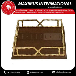 Replicartz IQ-IT-43 Natural Wood Mirror Service Tray with Handles for Eating Coffee Breakfast Afternoon Tea & Decoration - Product Image 5