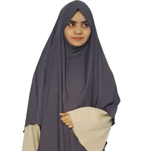 Hochwertige Großhandel Bescheidene muslimische Frauen Khimar Tie Back OEM Service Erwachsene Naher Osten Polyester Gebets kleidungs stück für Ehram