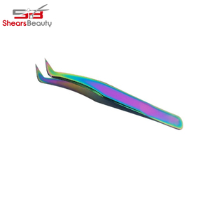 Custom Multi-Color <b>Rainbow</b> Volume Eyelash Tweezers Stainless Steel Lash Applicator for Eyelash Extensions - Product Image 6