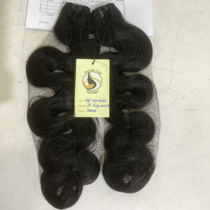 Máquina de doble trama de onda corporal, cabello natural, no químico, color 1B, cutícula, alineación, 8-34 pulgadas - Product Image 6