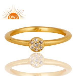 แหวนเงินแท้ชุบทองประดับพลอยโทแพซสีขาวธรรมชาติสำหรับผู้หญิง รุ่นยอดนิยมปี 2026 จากผู้ผลิตเครื่องประดับ - Product Image 2