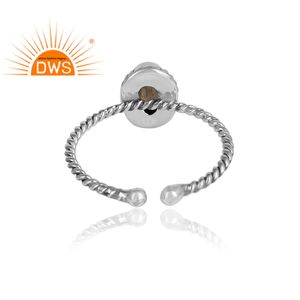 Labradorita-Anillo de plata de primera ley con gema para niña, sortija, plata esterlina 925, oxidado, antiguo - Product Image 3