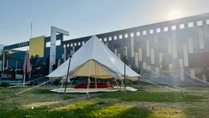 Tienda de campaña de lujo, lona de 100% algodón, impermeable, con campana de Glamping, 3M/4M/5M/6M - Product Image 2