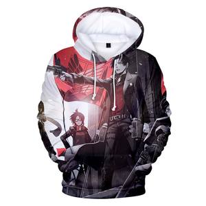 Sudadera con capucha para hombre y mujer, prenda deportiva unisex de gran tamaño con estampado de attack on titan, costura de color, a precio de fábrica - Product Image 2