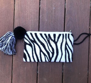 Wayuu-Bolso de mano con estampado de leopardo y bordado animal, cierre de cremallera, para mujer - Product Image 6